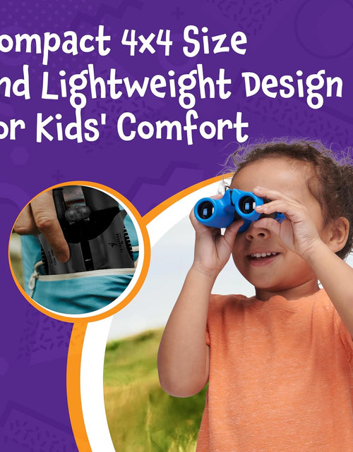 Load image into Gallery viewer, Binoculars for Kids - Small, Compact, Shock-Resistant Toy Binoculars - Learning &amp; Nature Exploration Toys for 4+ Year Old Girls and Boys - Think Peak Toys Kids Binoculars, Blue
