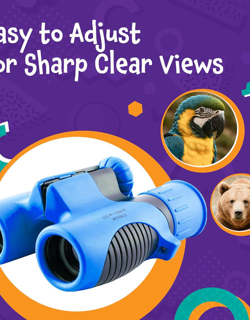 Load image into Gallery viewer, Binoculars for Kids - Small, Compact, Shock-Resistant Toy Binoculars - Learning &amp; Nature Exploration Toys for 4+ Year Old Girls and Boys - Think Peak Toys Kids Binoculars, Blue
