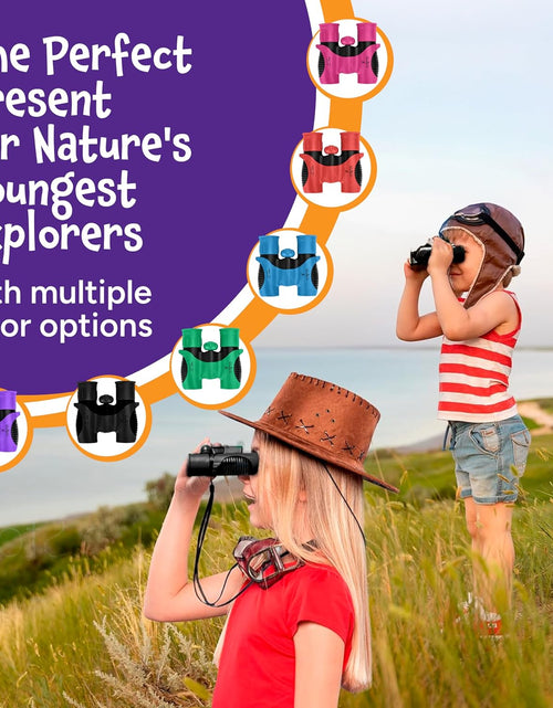 Load image into Gallery viewer, Binoculars for Kids - Small, Compact, Shock-Resistant Toy Binoculars - Learning &amp; Nature Exploration Toys for 4+ Year Old Girls and Boys - Think Peak Toys Kids Binoculars, Blue
