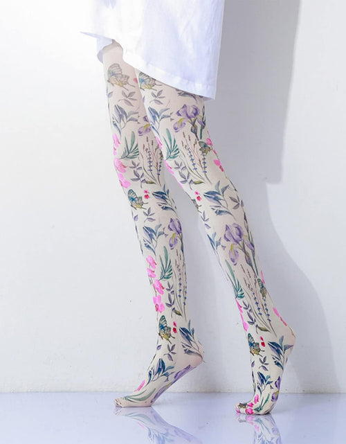 Load image into Gallery viewer, Women Tights, Opaque High Waist Pantyhose, Vintage Control Top Stockings
